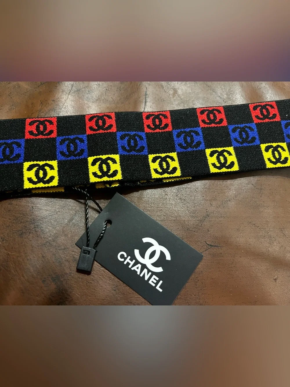 ⚫️ Double C Designer Colorful Letter Logo Stretch Headband